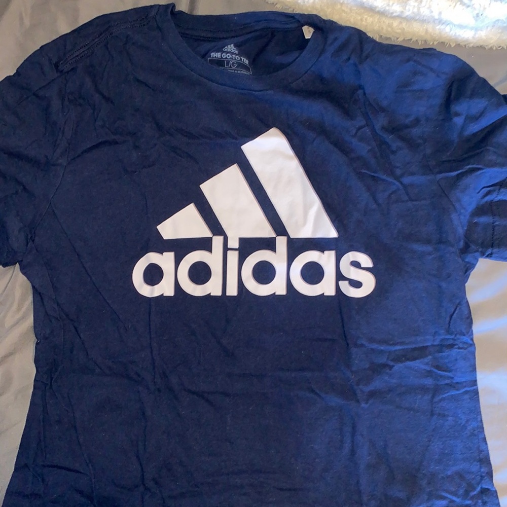 navy blue adidas women’s tee